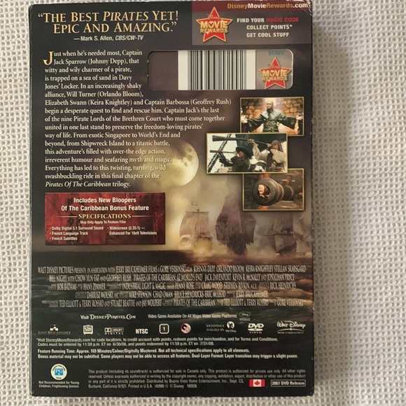 2 for $15 bundle DVD Pirates of the Caribbean “ At World’s End” - Picture 2 of 2